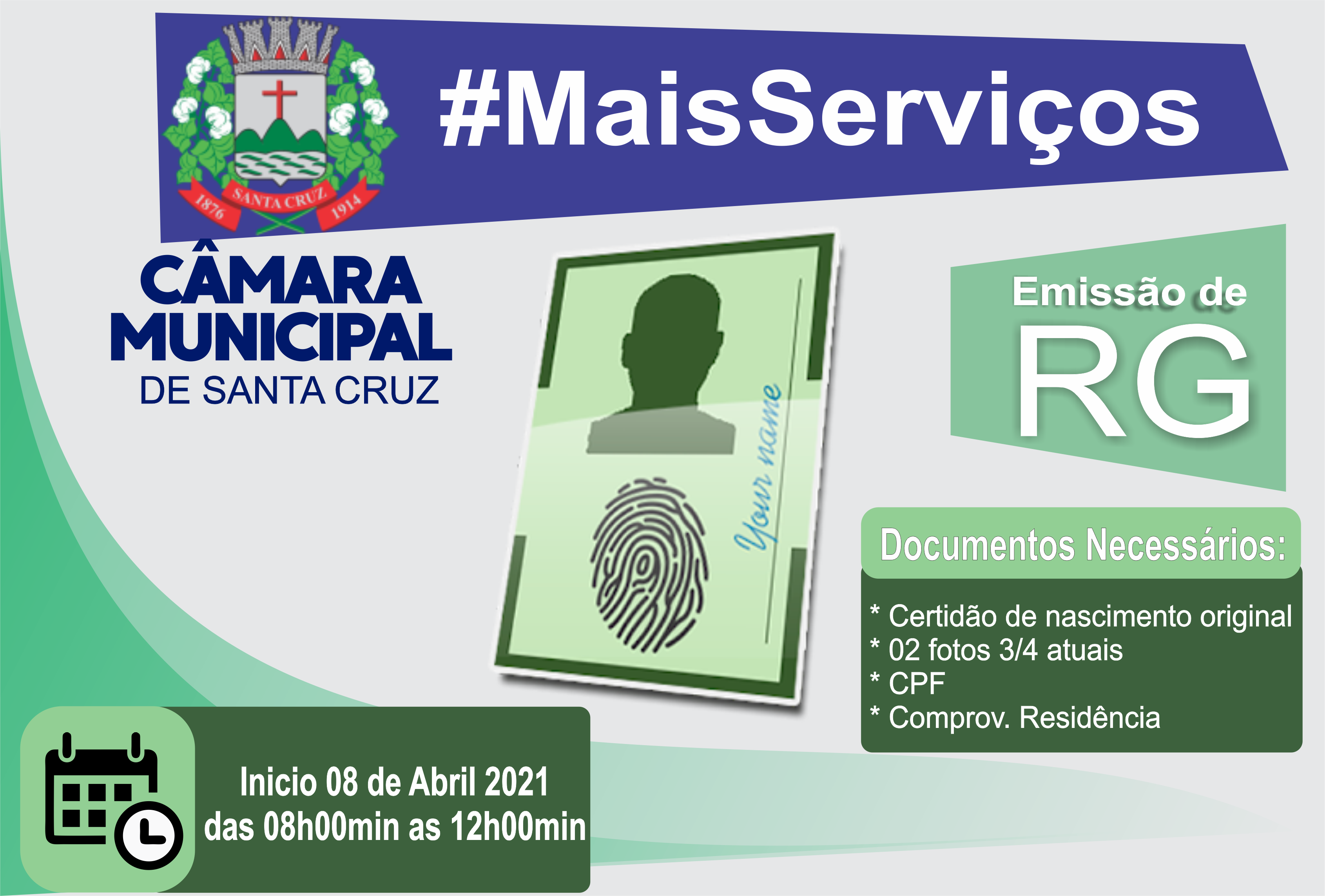 Câmara Municipal Inicia Emissão de Carteira de Identidade