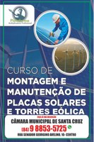 Curso de Montagem e Manutenção de Placas Solares e Torres Eólica