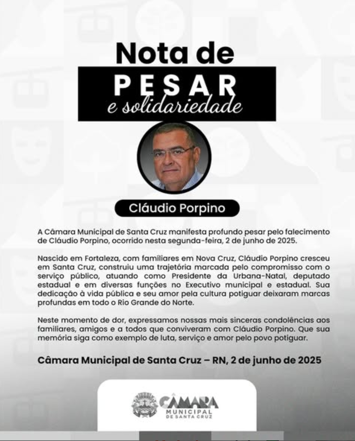 NOTA DE PESAR!
