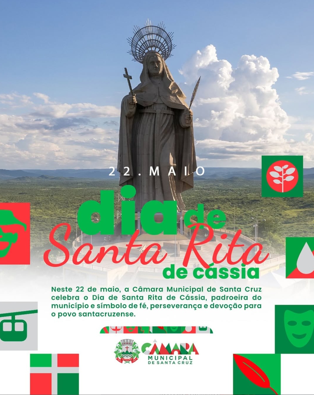 Uma data marcada pela fé e pelo amor: Santa Cruz celebra com devoção o Dia de Santa Rita de Cássia
